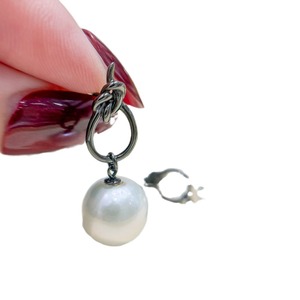 Accessoires en argent S925 pour la création de bijoux, plateau vide avec perles rondes de 8 à 12 mm, boucles d'oreilles pendantes tendance 22227 - Product Image 5