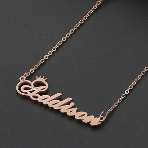 Unisex personalizzato 18K oro placcato sottovuoto in acciaio inox alla moda collana <span class=keywords><strong>con</strong></span> nomi personalizzati per i regali di anniversario - Product Image 5