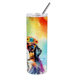 Vaso Delgado de Acero Inoxidable con Diseño de Perro de Montaña Bernés Hippie Dawg - Product Image 3