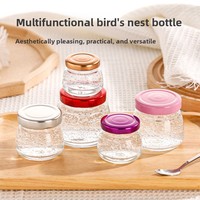 Nid d'oiseau frais pré-cuit en portions, en pots en verre sodocalcique ; Pouding de lait de poisson ; Modèle compatible vapeur et cuisson à l'eau bouillante