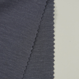 Tissu en coton durable, mélange de <span class=keywords><strong>Tencel</strong></span> et de chanvre, tissu tricoté interlock mercerisé, 210 GSM, 155 cm, pour vêtements écologiques - Product Image 1