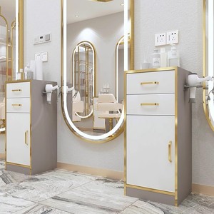 Tủ đựng đồ đa năng cho <span class=keywords><strong>salon</strong></span> tóc, xe đẩy chuyên dụng, loại để sàn, giá để đồ dùng cắt tóc, uốn, nhuộm, dụng cụ cho tiệm cắt tóc - Product Image 1