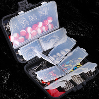 DingChi 265 pièces kit d'accessoires de pêche boîte à pêche accessoire de pêche combo crochet pivotant snap flotteur plomb plomb gabarit en métal