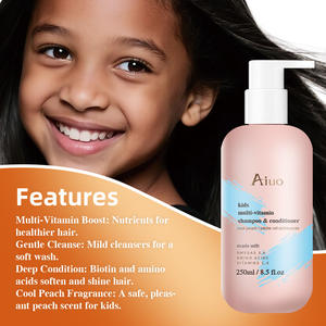 ילדים שיער מסולסל קרם לחות אורגני פרטי תווית קלה היפואלרגני החלקה 2 ב 1 שמפו - Product Image 5