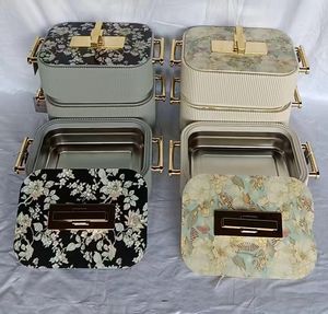 Soldes de Noël : Ensemble de 3 récipients isothermes en acier inoxydable (3L, 4L, 5L) style floral vintage pour <span class=keywords><strong>cuisine</strong></span> festive - Product Image 3