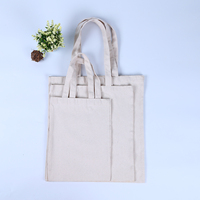 Sac fourre-tout en coton personnalisé avec motif lettres, réutilisable, avec poignées, GF-111