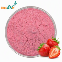 Puur natuurlijk aardbeienfruitpoeder, voedingsmiddelkwaliteit, aardbeienjuicepoeder, wateroplosbaar aardbeienpoeder