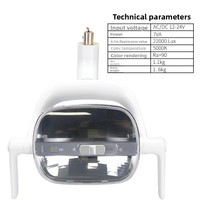 Lampe dentaire LED bicolore sans ombre, réflecteur de fauteuil, lumière de chirurgie buccale jaune et blanche, classe II