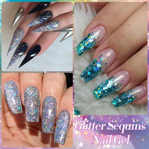 Nouveau Gel à Ongles Transfrontalier à Paillettes Flash, Effet Étoile Brisée, Paillettes Diamantées Couleur Magique, Thérapie Lumineuse, Imperméable - Product Image 4