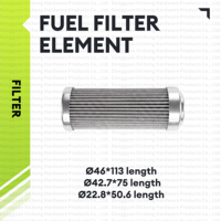 Élément de filtre à carburant de remplacement, cartouche filtrante plissée en acier inoxydable pour filtres à carburant Billet, haute performance pour la course