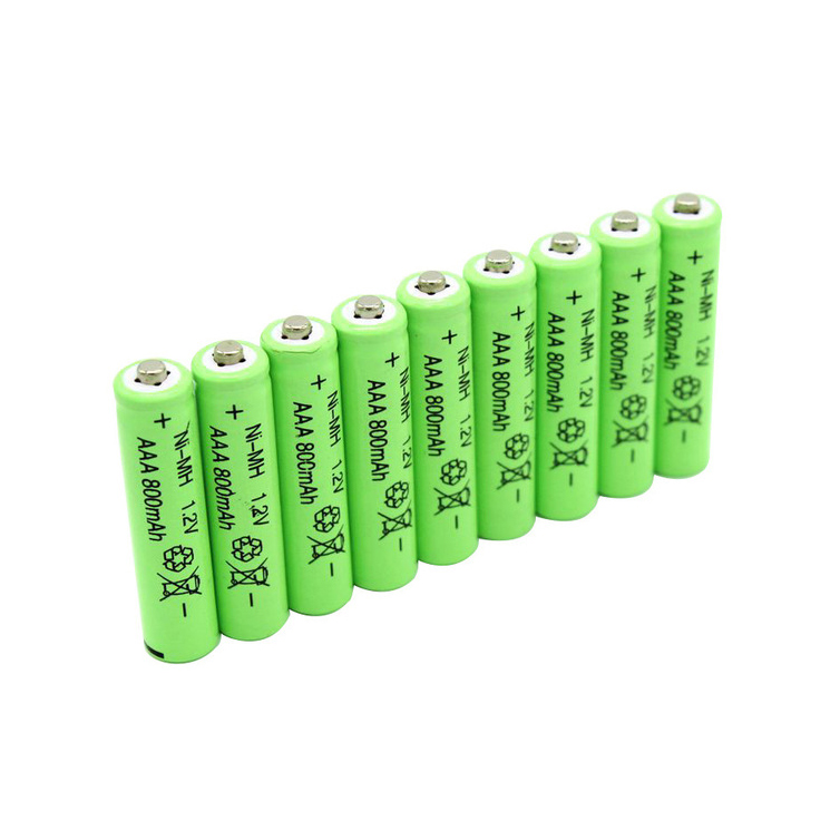 China Supply NIMH 1.2V 1.2 v Size AAA 800mah Hr03 Batteries Rechargeable NI-MH Rechargeable Battery