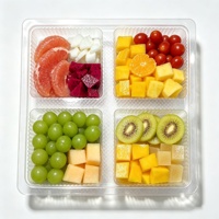 4-delige versfruitbak liner groothandel wegwerp PET blisterverpakking voor cadeauverpakkingen