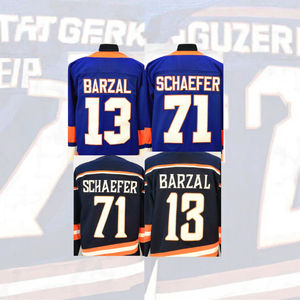 Nouveaux maillots de hockey sur glace 2026, imprimés par transfert thermique, avec surpiqûres, pour 13 Barzal, 71 Schaefer, 14 Horvat, service OEM en gros - Product Image 3