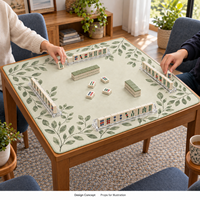 Matras Mahjong Anti Selip Peredam Suara Yugaland Rubber Dirt Resistant 800*800mm 3mm untuk Malam Permainan Keluarga (Grosir)