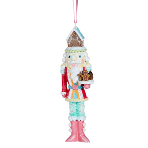 Adornos Navideños Personalizados de Resina, Colgantes para Árbol de Navidad, Soldado de Jengibre, <span class=keywords><strong>Cascanueces</strong></span>, Pastel de Caramelo <span class=keywords><strong>Rosa</strong></span> - Product Image 3