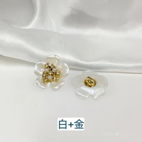 Kancing Kombinasi Premium Baru Motif Bunga Berhias Rhinestone dan Mutiara Imitasi untuk Mantel Tweed, Sweater, dan Cheongsam