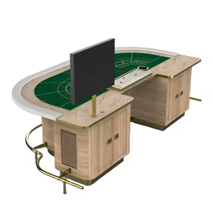 Mesa de póquer de juego de tamaño personalizado de alta calidad para 7 personas, mesa de Baccarat de fieltro, fabricante de Dongguan - Product Image 2