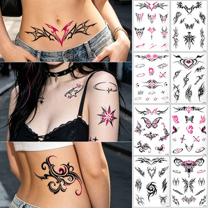 Tatuajes Temporales de Alta Gama con Diseño de Súcubo, Resistentes al Agua, Marcas Sensuales e Íntimas <span class=keywords><strong>para</strong></span> Abdomen, Pecho, Cintura, Decoración <span class=keywords><strong>para</strong></span> Fiestas de Parejas - Product Image 1