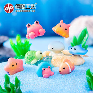 2407 Depeng Microlandschap Kleine Zeedieren Dolfijn Octopus Kwallen Krab Inktvis Schildpad Walvis <span class=keywords><strong>Aquarium</strong></span> Landschapsarchitectuur - Product Image 3