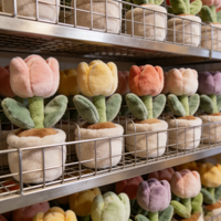 Jouets en peluche en forme de tulipe de haute qualité, personnalisés OEM, mignons, pour cadeaux promotionnels