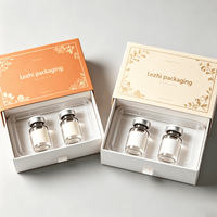 Blíster para viales de 2ml y 3ml, caja con pestaña de extracción para etiquetas, embalaje para suplementos de péptidos, cajas de papel para viales de péptidos con inserto de plástico