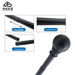 Tringles à rideaux uniques en métal <span class=keywords><strong>doré</strong></span> robustes/pratiques, tringles à fenêtres <span class=keywords><strong>de</strong></span> haute qualité pour la décoration <span class=keywords><strong>de</strong></span> la pièce - Product Image 2