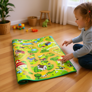Play <b>Mats</b> 100x120 Cm Farm Theme For Kids Playtime Fun - Product Image 3
