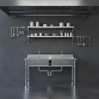 Table d'évier en acier inoxydable 304/201 SUS libre direct d'usine évier commercial évier de blanchisserie pour l'extérieur
