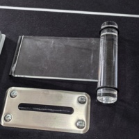 Poussoir de billets professionnel court en acrylique avec anneaux en caoutchouc antidérapants pour un glissement fluide des billets, matériel de jeu pour tables de Baccarat et de Poker