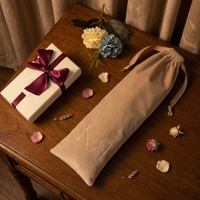 Pochette en velours recyclable de haute qualité avec cordon de serrage pour l'emballage des baguettes et des cuillères, impression sérigraphique gratuite à Shenzhen, y compris pour les écouteurs