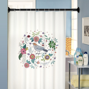 No Drill Telescopic Clothes Drying Rod <b>Hook</b> Type Round For Bedroom Shower <b>Curtain</b> Wardrobe Support SSG 668 - Product Image 3
