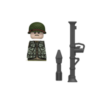 Soldats des Rangers de l'armée américaine de la Seconde Guerre mondiale avec armes à feu, figurines en blocs de construction en plastique ABS à petites particules, jouets éducatifs N683-688
