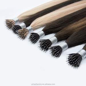 Extensions de cheveux naturels YuanZhen Nano Ring 2026, cheveux Remy, pointes pleines, couleur claire, extensions à pointe Nano - Product Image 1