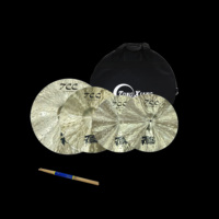 Cymbales Tongxiang professionnelles faites à la main, série B25 TCC, pack de cymbales pour batterie avec sac et baguettes offerts