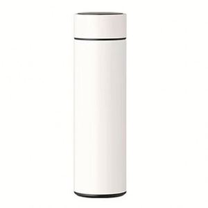 Bouteille d'eau isotherme moderne minimaliste noire mate en acier inoxydable à double paroi, gourde de voyage sans BPA, tasse à café - Product Image 3