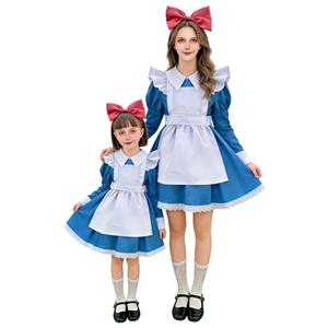Tenue de spectacle pour enfants <span class=keywords><strong>Alice</strong></span>, robe de demoiselle d'honneur à manches longues, déguisement d'Halloween, robe de princesse Lolita champêtre - Product Image 5