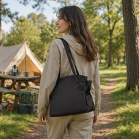 Sac fourre-tout pliable grande capacité pour femme en polyester léger, multi-usage, essentiel pour les pique-niques et le camping