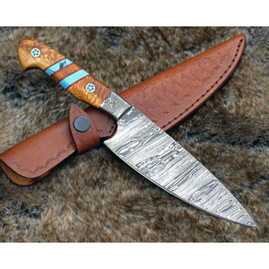 Cuchillo de Chef de Acero de Damasco Hecho a Mano de Primera Calidad, Cuchillo de Cocina Duradero para la Preparación Diaria de Alimentos, Cuchillo de Chef de Damasco Afilado como una Navaja - Product Image 4
