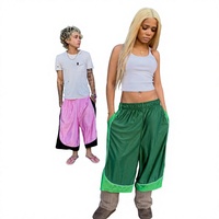 Shorts de basketball amples pour hommes, style streetwear, tricotés, imperméables, anti-plis, taille élastique, 100 % polyester