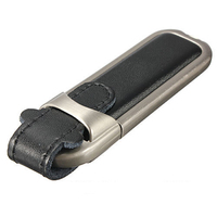 Vente en gros de clé USB 4 Go en métal et cuir avec gravure laser Interface USB 2.0 & 3.0 Clé USB Style PendiDrive sans boîtier