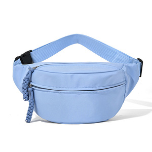 Personalized Fashion Large Capacity Women's Fanny Pack <b>Water</b>-repellent Sport Chest Bag Durable Polyester Solid Color Waist Bag - Product Image 1