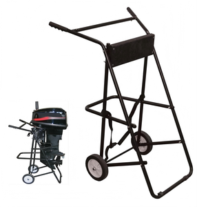 Carretilla de mano de acero de dos ruedas duradera para transporte de motores fueraborda y motores de pesca - Product Image 1