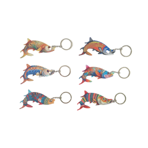 Souvenirs Hot Selling Printed T-<b>Shirt</b> Shape Shrimp-shape Ocean Style All-shape Beach Summer Style Keychain - Product Image 3