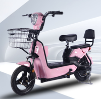 Vélo électrique avec cadre en acier au carbone, moteur sans balais à 3 vitesses, frein à tambour, batterie au plomb-acide 48V 52V 50-60km