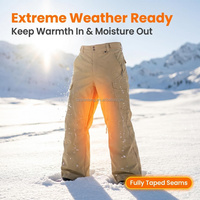 Pantalon de snowboard imperméable et isolé pour homme AQTQ, pantalon de ski 10K-20K, pantalon cargo avec aérations latérales respirantes