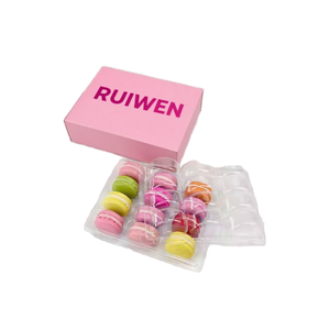 Tùy chỉnh đầy màu sắc các tông gấp magnetic-kín hộp quà tặng, <span class=keywords><strong>Macaron</strong></span> cookie và món tráng miệng bao bì hộp với nắp từ - Product Image 2