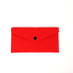 Bolsa de sobre de precio barato Bolsa de almacenamiento de gafas de carpeta de fieltro de doble capa - Product Image 2