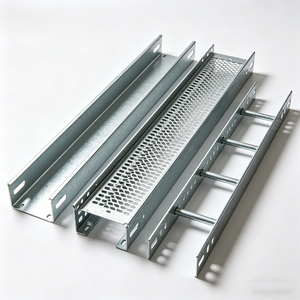 Cannelle porte-câbles industrielle en <span class=keywords><strong>acier</strong></span> pour usine et entrepôt, système de support de câbles électriques, longueur personnalisable jusqu'à 6 m - Product Image 4