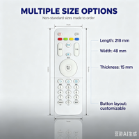 Télécommande en plastique anti-choc à code fixe TY-32B 433 MHz avec 4 boutons et portée de 20 m pour TV