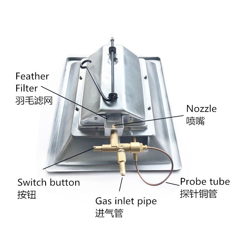 Pig Infrared Chicken Coop Heater Energy Saving Chick Gas Brooder THD6806